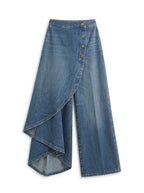 Pantalon portefeuille fluide en denim