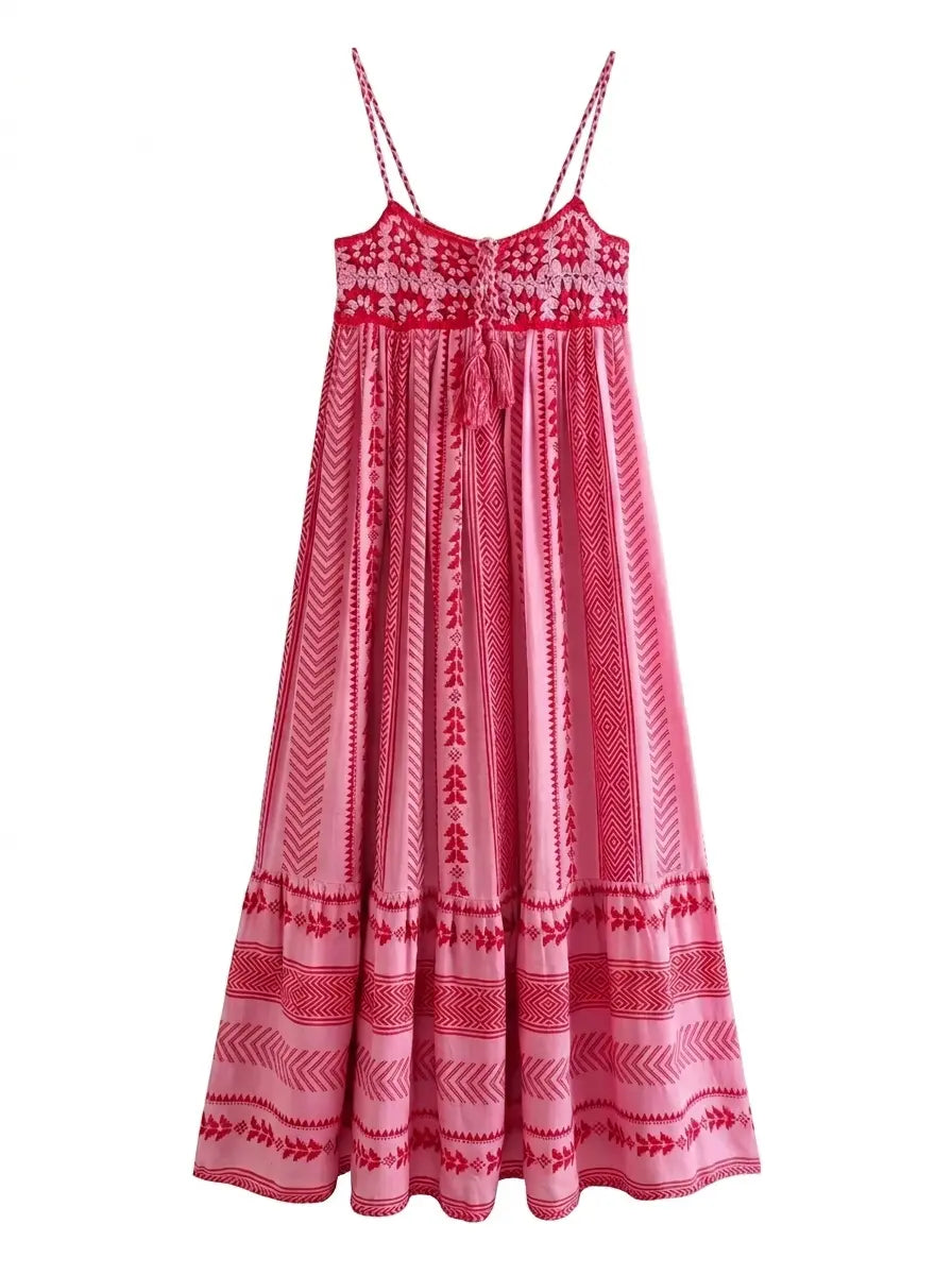 Robe longue fluide bohème